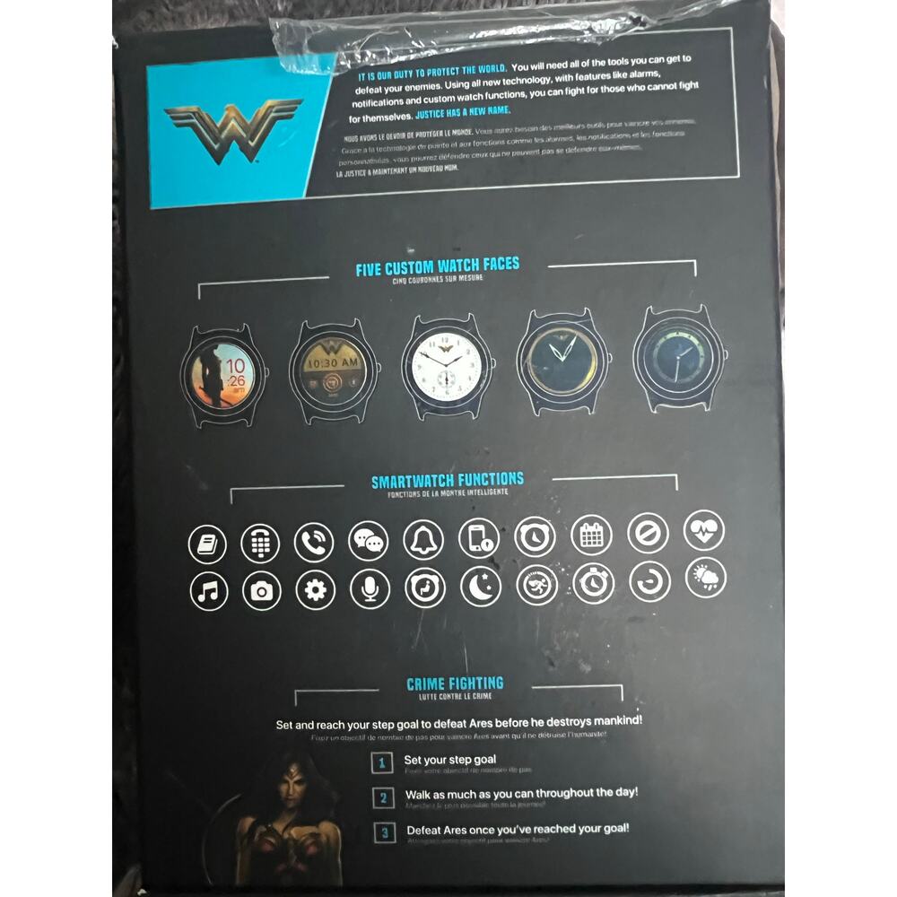 ONE61 Wonder Woman DC Smart Watch - iOS/Android Compatible - 32MB new in box - Picture 2 of 4